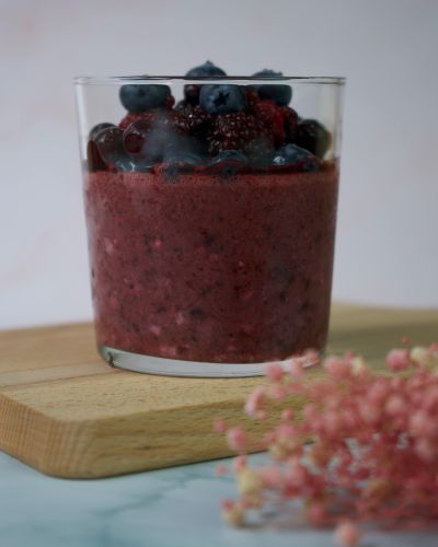 Smoothie à la framboise et cassis