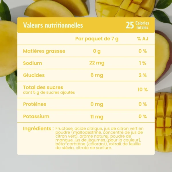 Cocktail Mango Margarita en Poudre – Pack 12 Sachets