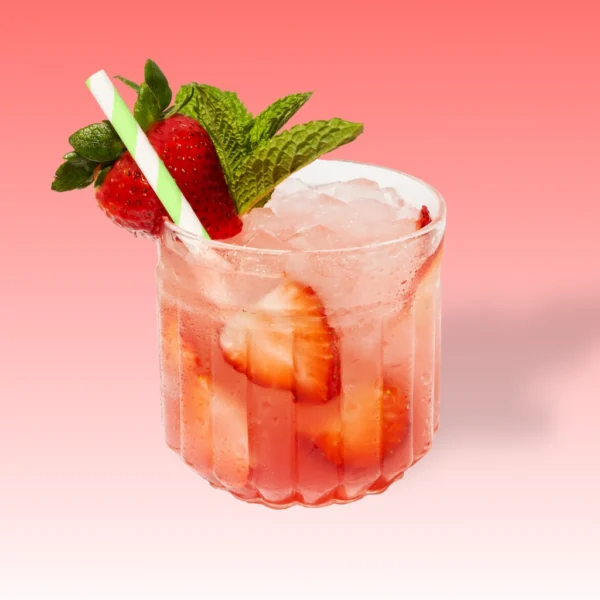 Cocktail Fraise-Gingembre en Poudre – Pack 12 Sachets