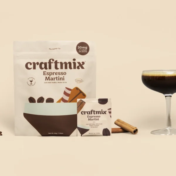 Cocktail Espresso Martini en Poudre – Pack 12 Sachets Premium