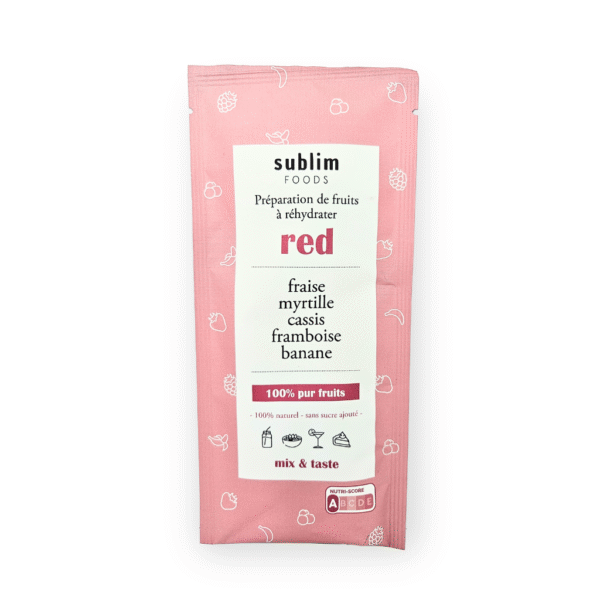 Smoothie Red Fraise myrtille banane de Sublim foods