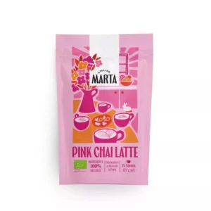 Sachet de pink chai latte de la marque Atelier Marta vendu chez Pause and mix, e-shop, livraison à la réunion.